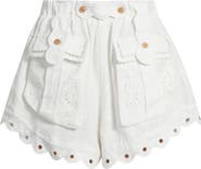 FARM Rio Artisanal Eyelet Shorts