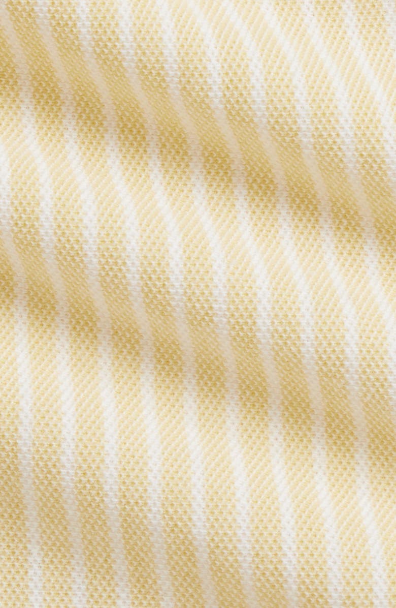 Ralph Lauren Oxford Stripe Cotton Piqué Belted Shirtdress & Bloomers, Alternate, color, Wicket Yellow Multi