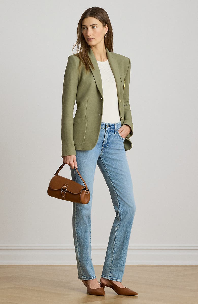 Lauren Ralph Lauren High Waist Straight Leg Ankle Jeans, Alternate, color, Alicia Wash Blue