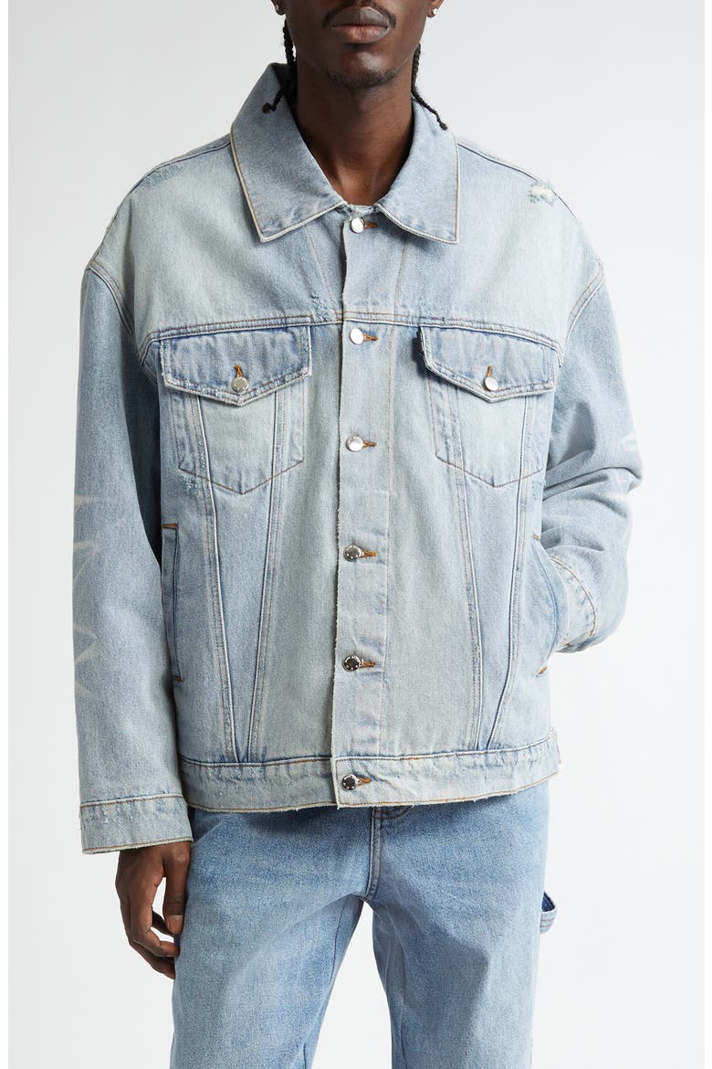 Jailhouse Quilted Lining Denim Jacket, Main, color, BEACH BLUE