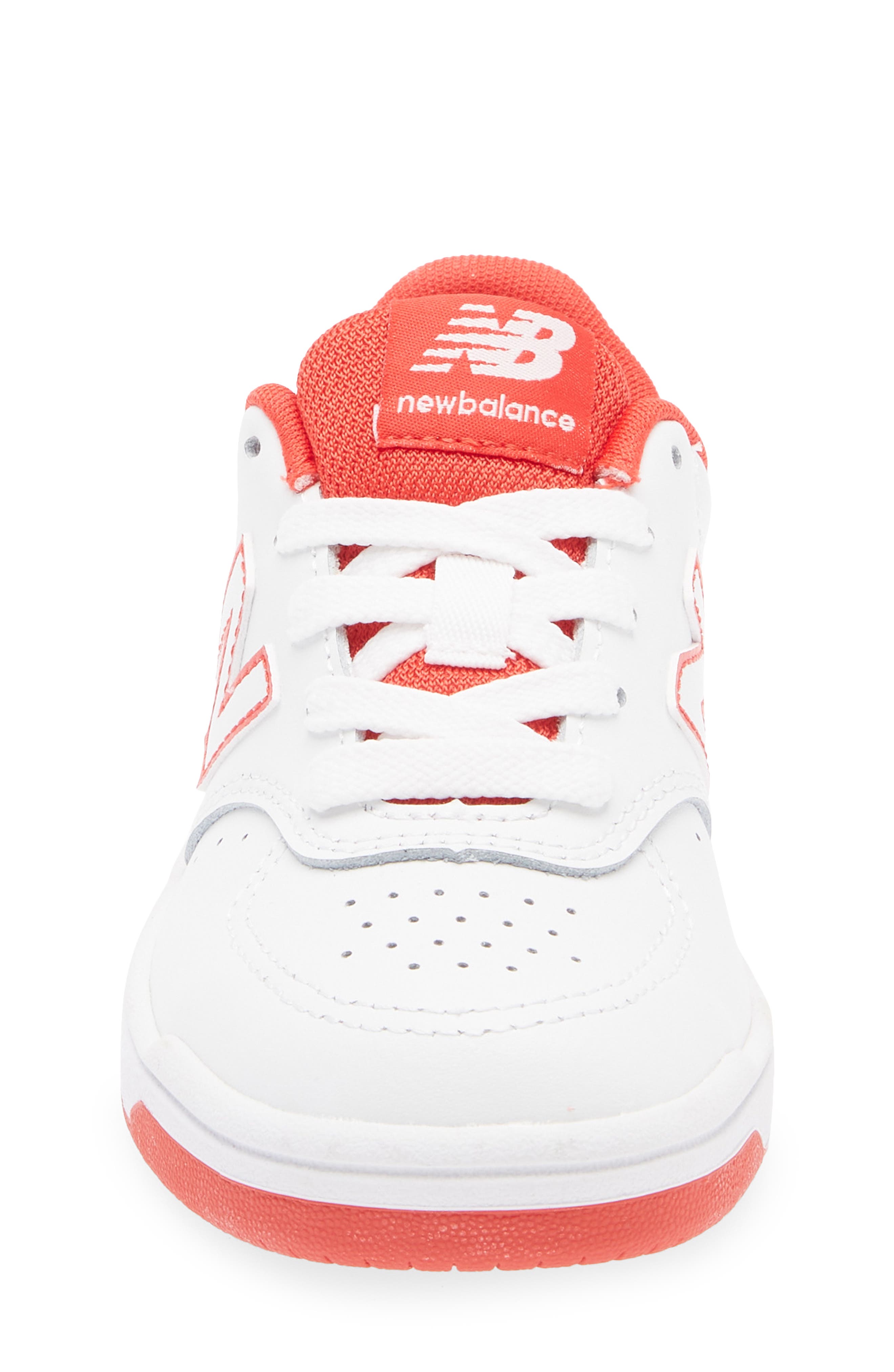 New Balance Kids' BB80 Sneaker, Alternate, color, White/ True Red