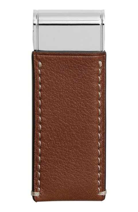 Leather Wrapped Money Clip