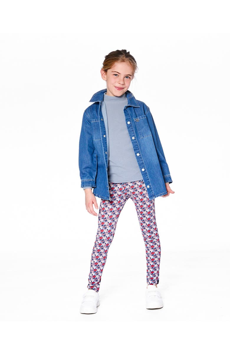 Deux par Deux Organic Cotton Leggings Apple, Main, color, Blue