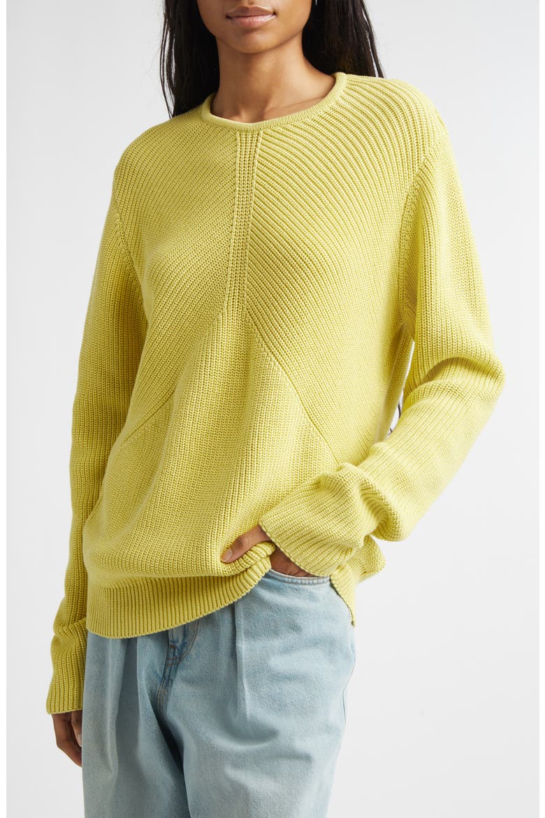 Ribcage Cotton Crewneck Sweater, Alternate, color, KEM