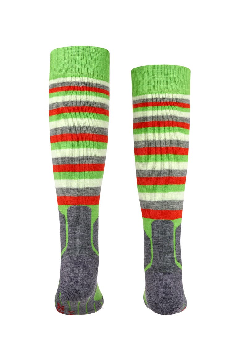 SK2 Intermediate Stripes Ski Socks, Alternate, color, Vivid Green