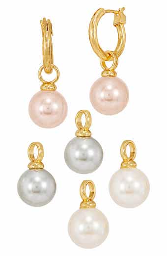 Shell Pearl Drop Earring Set