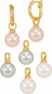 SAVVY CIE JEWELS Shell Pearl Drop Earring Set