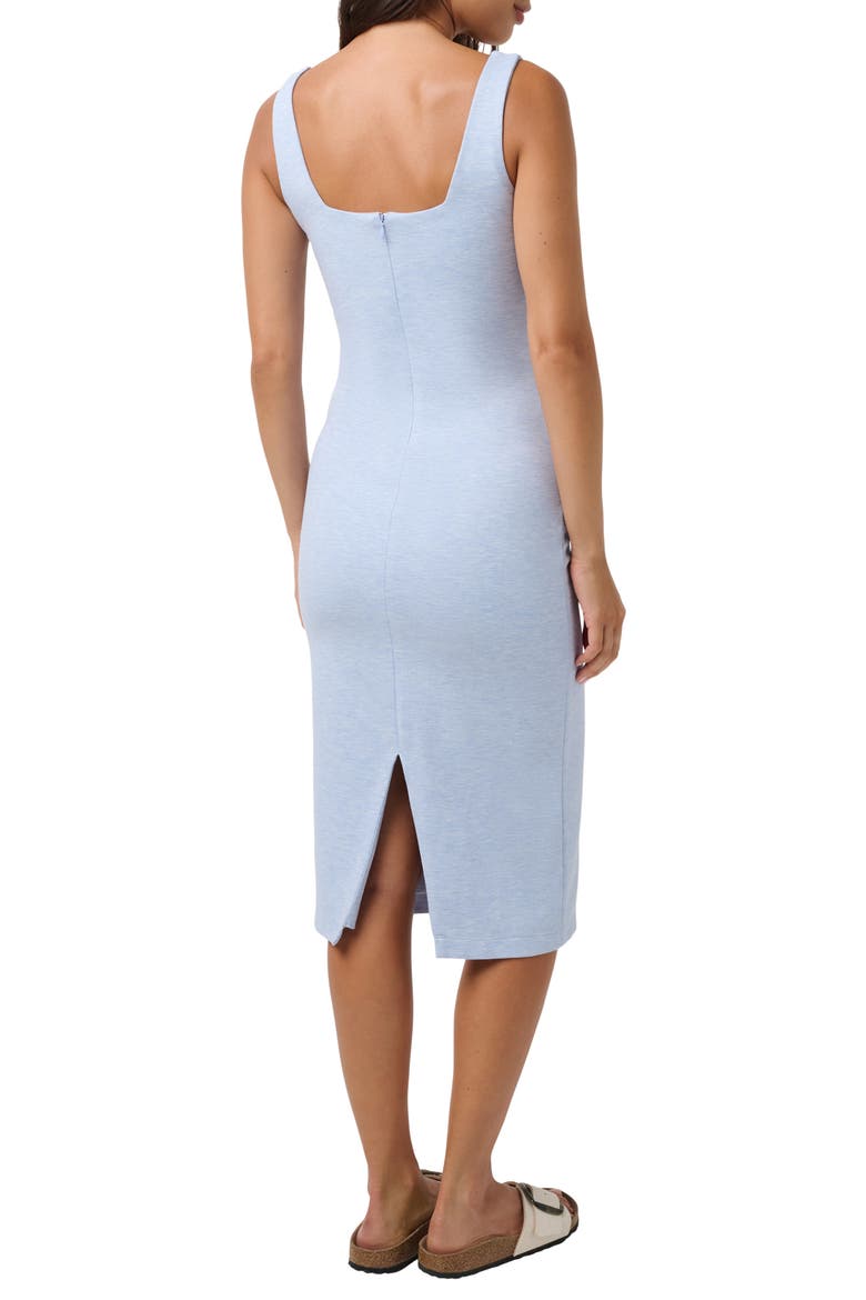 Friday Sleeveless Ponte Midi Dress, Alternate, color, HEATHER BRUNNERA BLUE