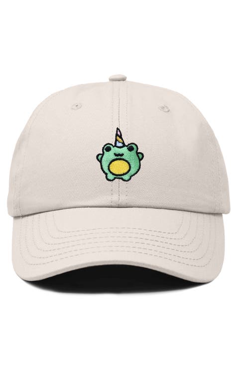 Froggy Unicorn Embroidered Cap