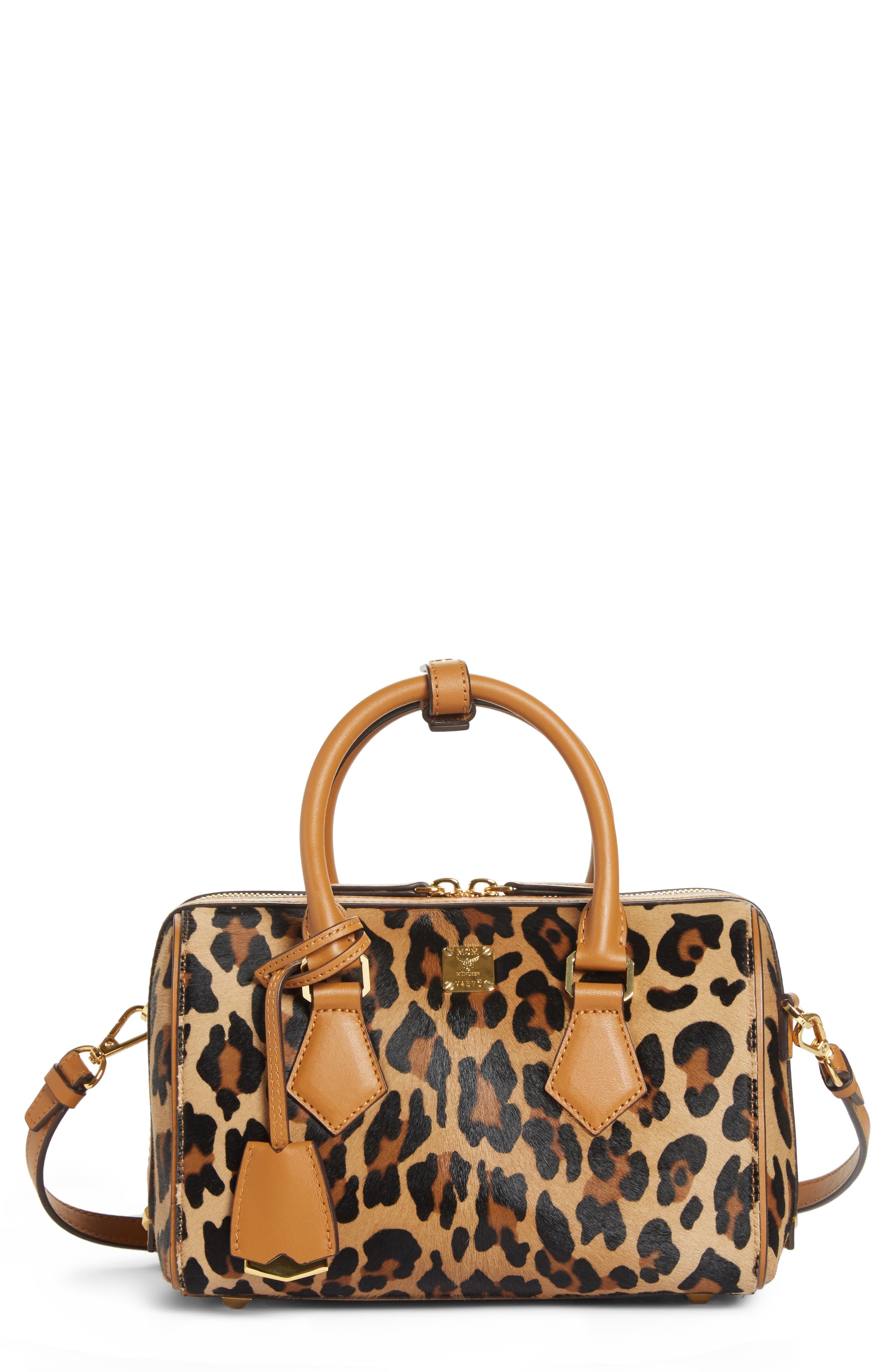 MCM Small Boston Leopard Calf Hair Bowler Bag (Nordstrom Exclusive ...