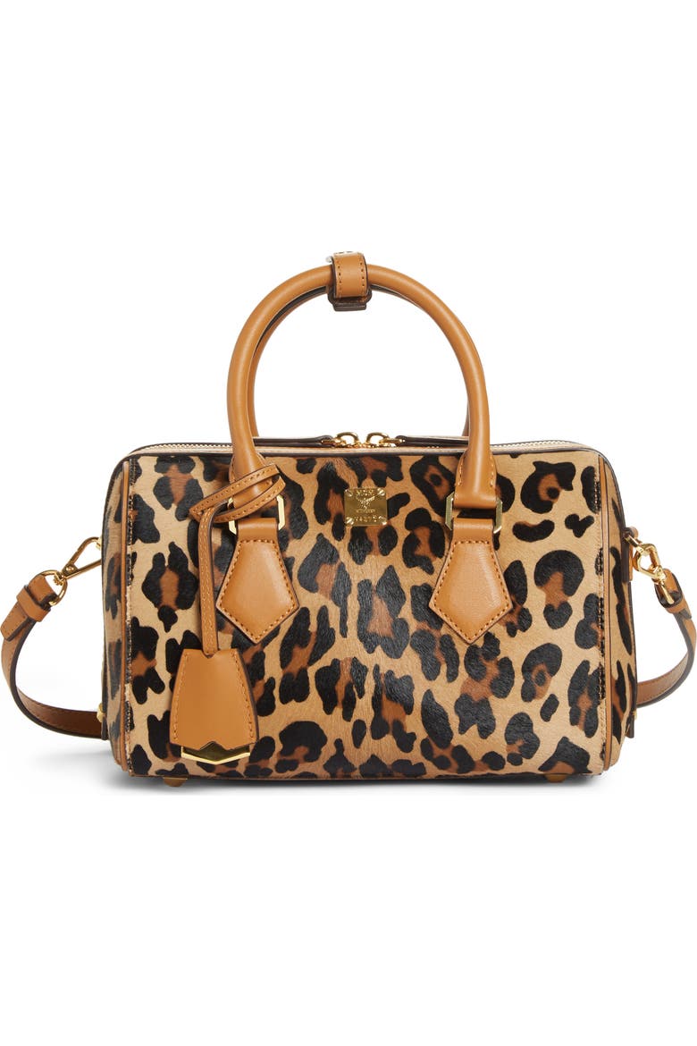 Boston Handle Kitchen MCM Small Boston Leopard Calf Hair Bowler Bag (Nordstrom Exclusive ...
