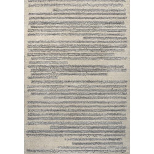 Jonathan Y Khalil Modern Berber Stripe Area Rug In Cream/gray