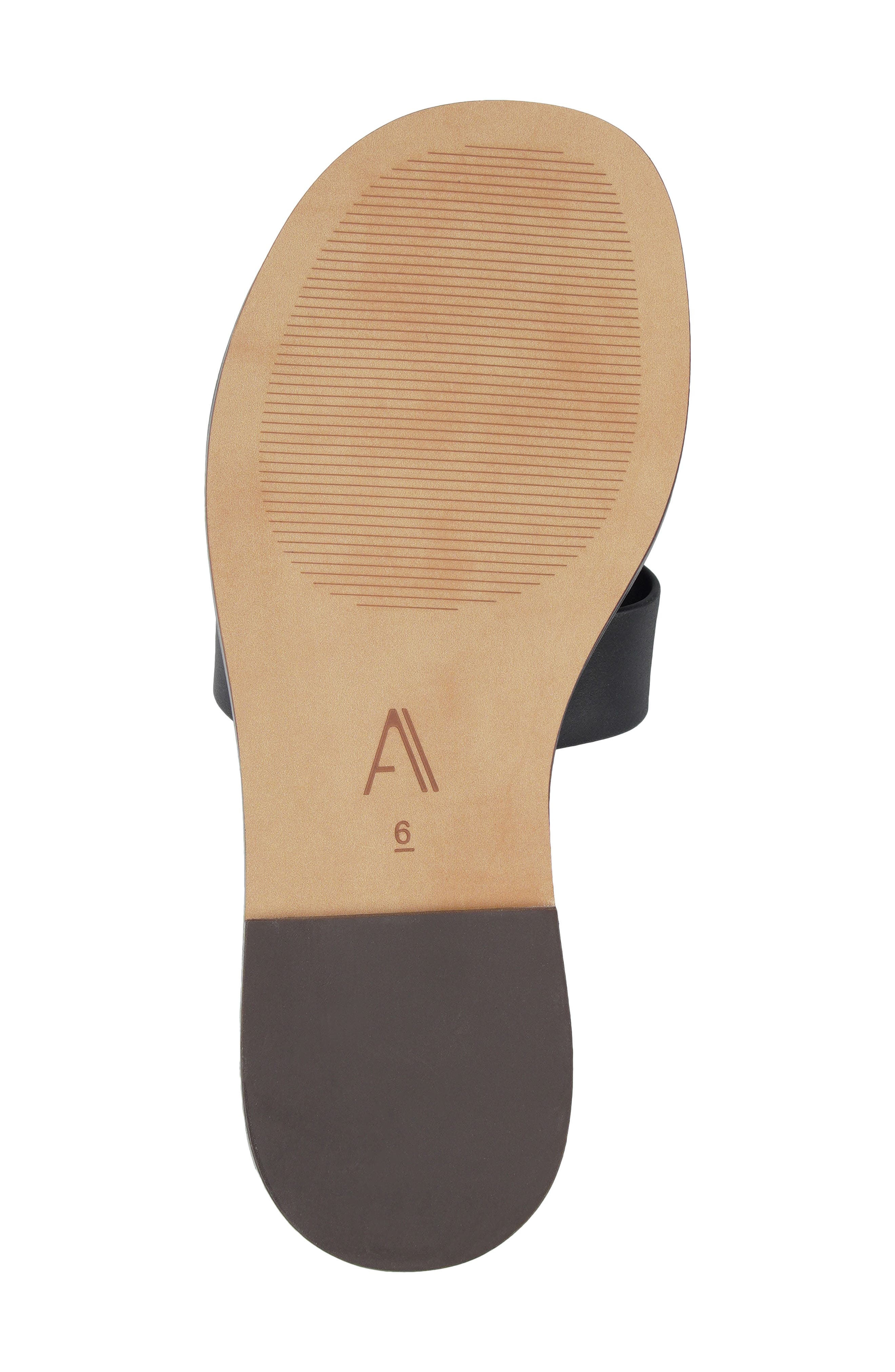 Beck Leather Slide Sandal, Alternate, color, BLACK LEATHER