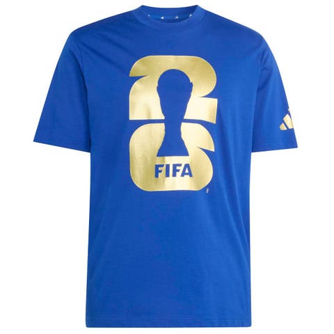 Men's adidas Blue 2026 FIFA World Cup Official Emblem T-Shirt