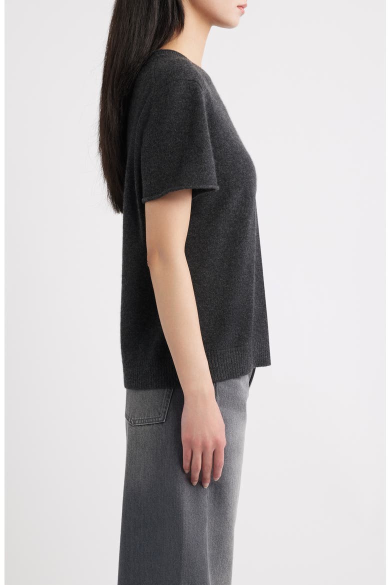 Cashmere Knit T-Shirt, Alternate, color, CHARCOAL