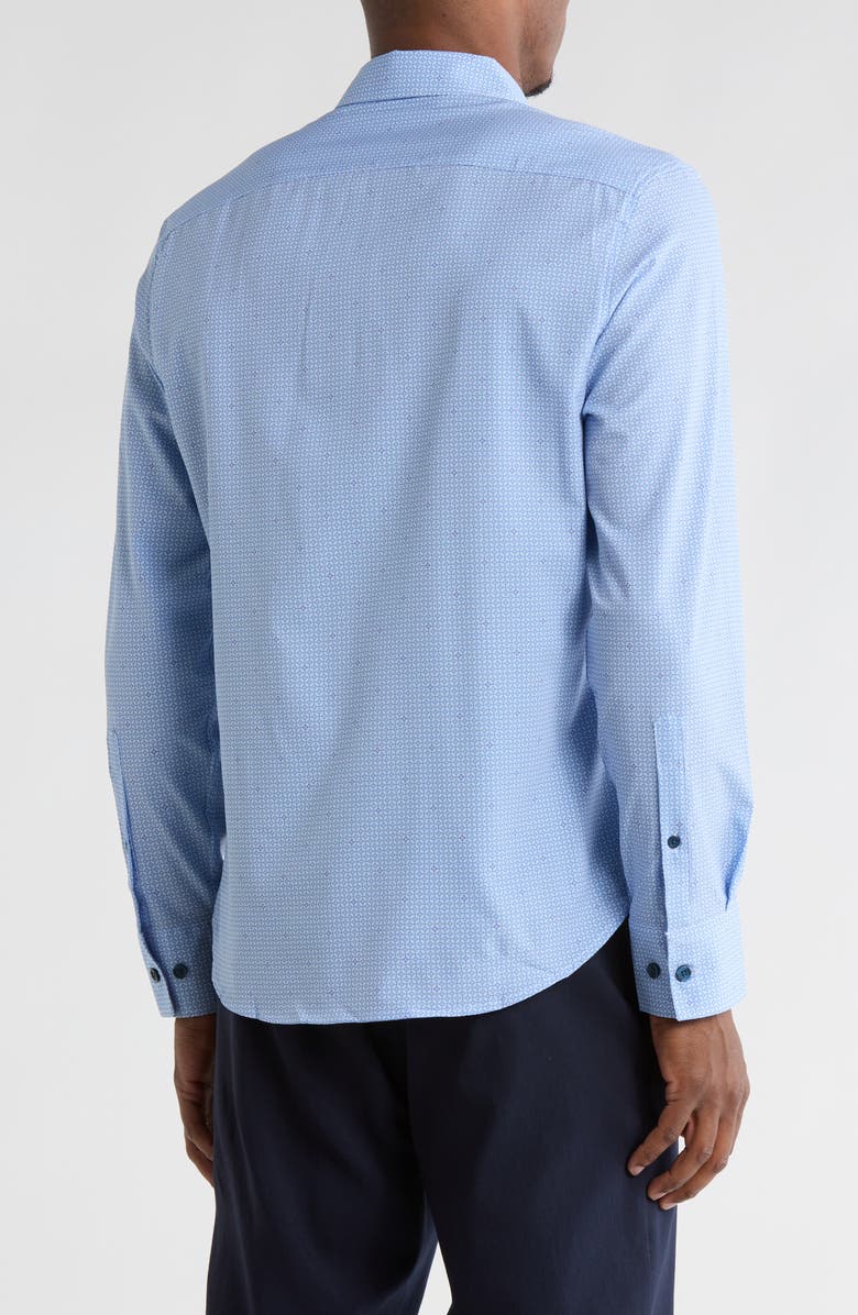 CONSTRUCT Qua Geo Print Stretch Dress Shirt, Alternate, color, Blue Purple