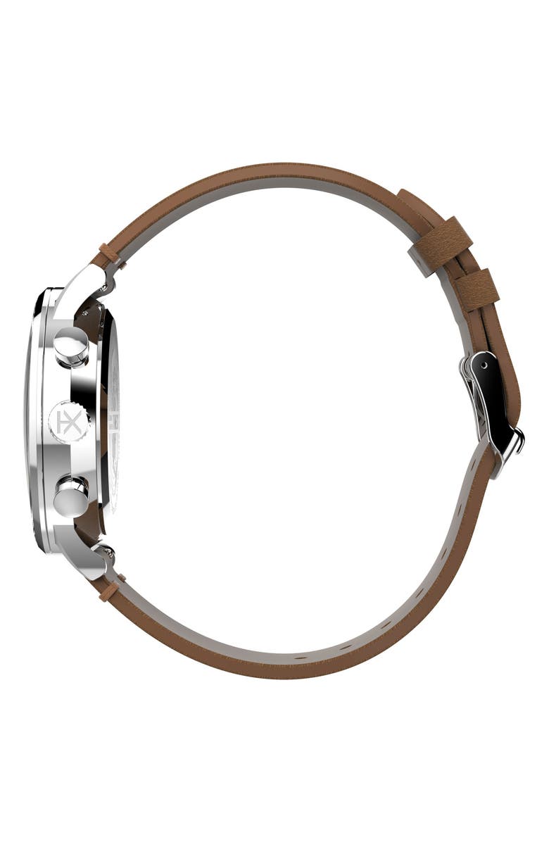 Timex<sup>®</sup> Waterbury Classic Chronograph Leather Strap Watch, 40mm, Alternate, color, 
