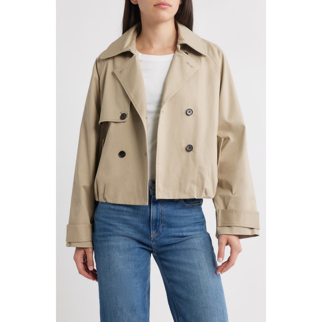Rails Jett Crop Trench Coat In Neutral