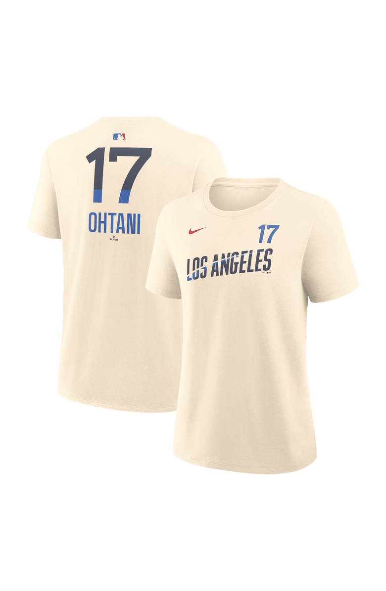 Nike Women's Nike Shohei Ohtani Natural Los Angeles Dodgers City Connect Name & Number T-Shirt, Main, color, Natural