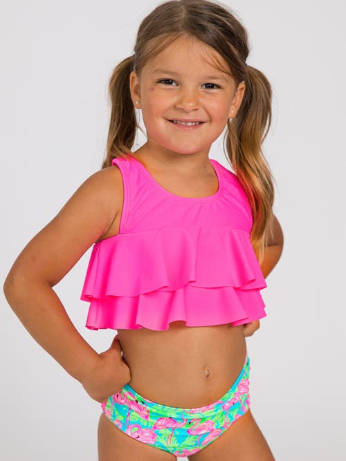 Rufflebutts Upf50 Flounce Bikini In Multi