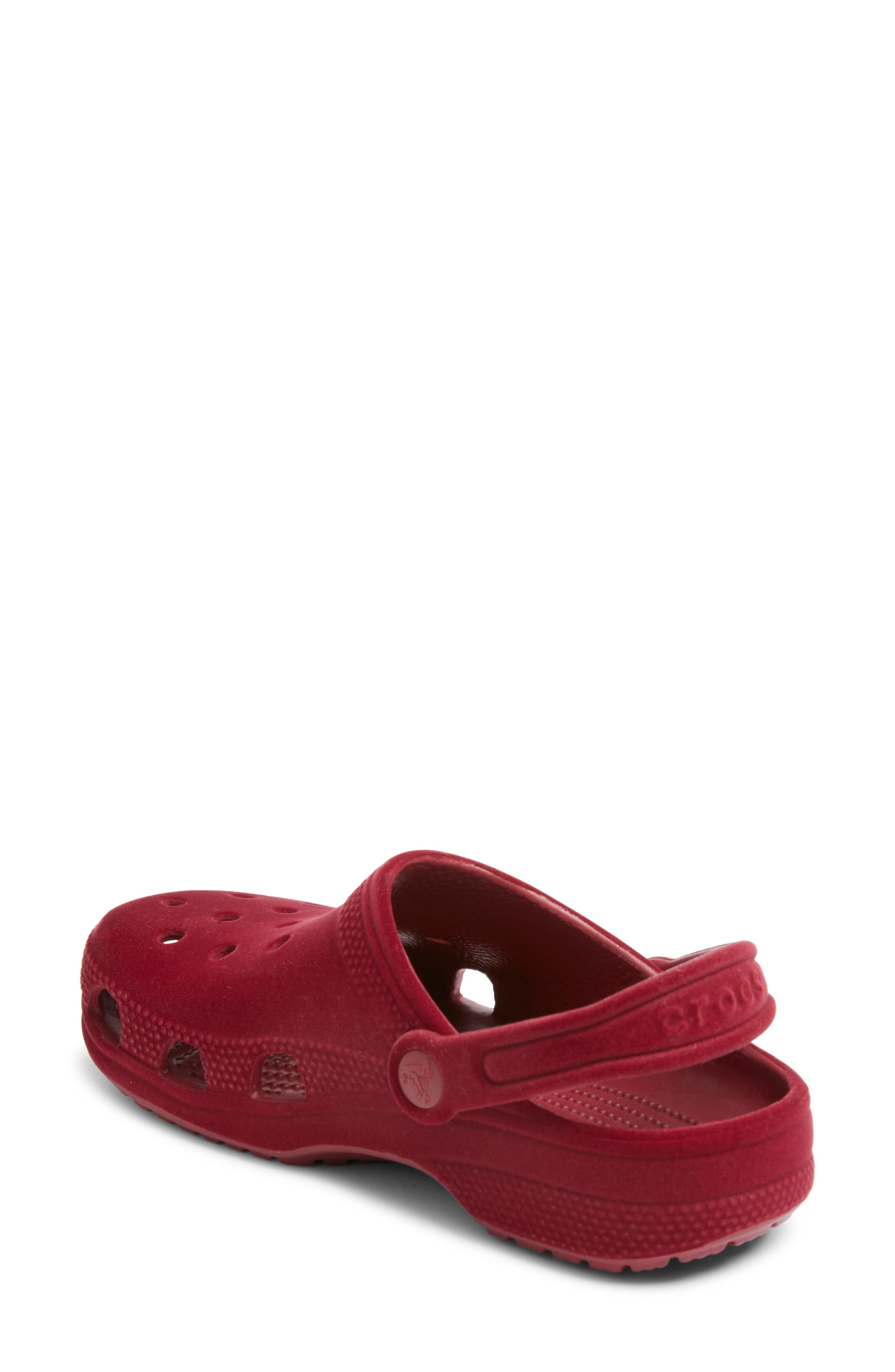 CROCS Kids' Classic Velvet Clog, Alternate, color, Beetroot