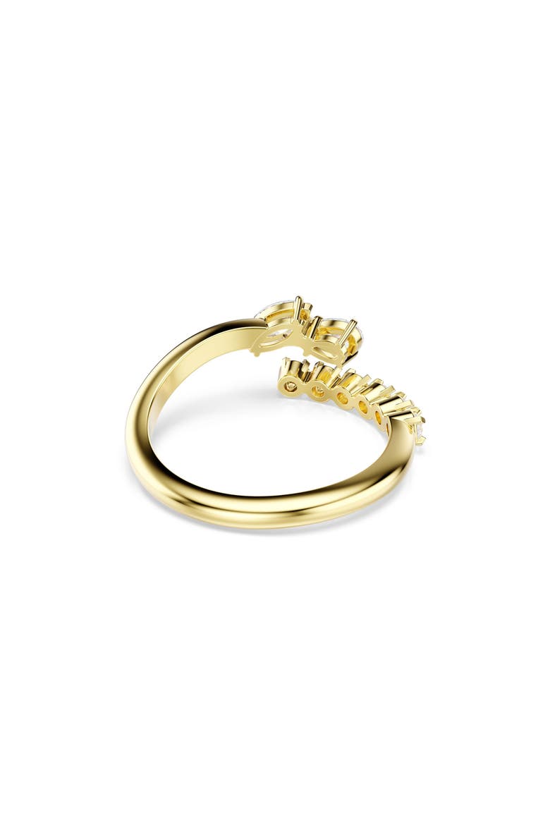 Mesmera Swarovski Zirconia Open Ring, Alternate, color, WHITE/GOLD