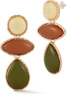 CHLOE AND MADISON Gold Plated Statement Drop Earrings