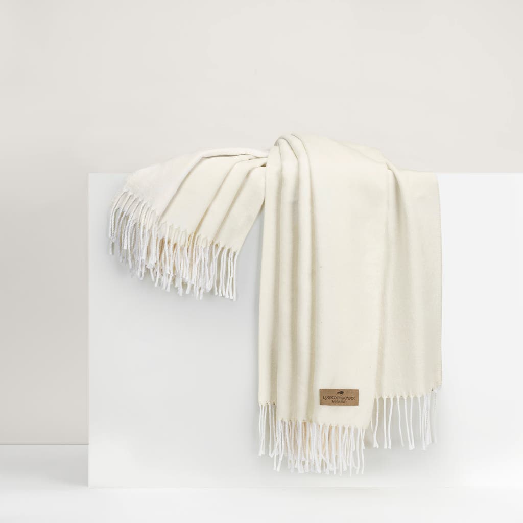 Lands Downunder Italian Herringbone Throw In Neutral