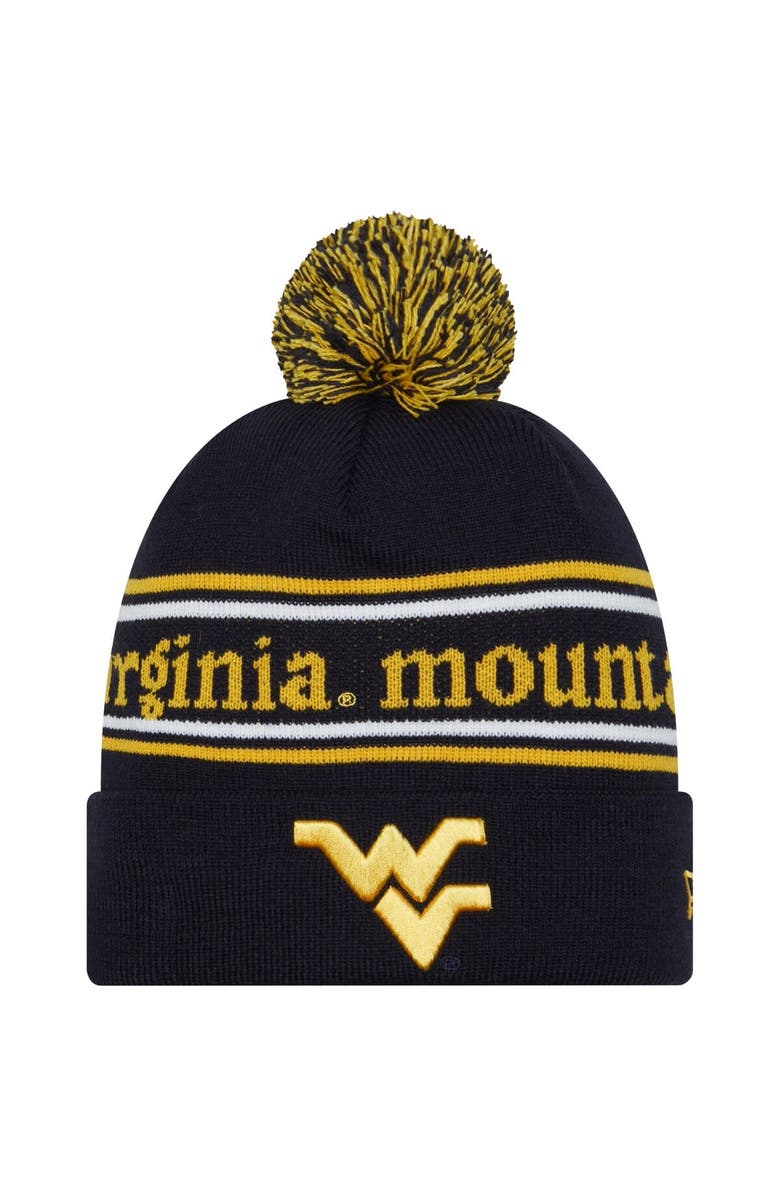 New Era Men's New Era Navy West Virginia Mountaineers Marquee Cuffed Knit Hat with Pom, Main, color, Navy
