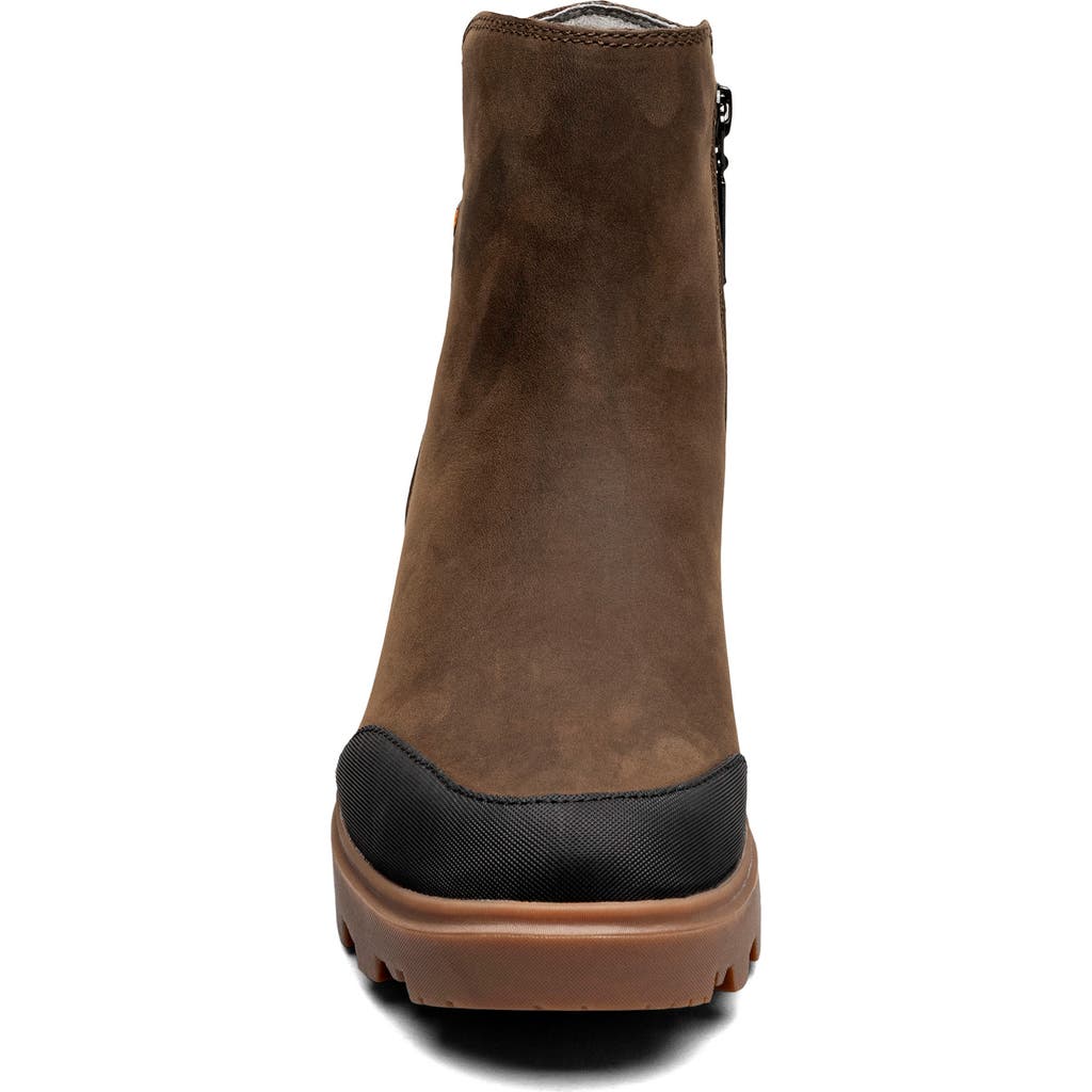 Bogs Holly Ii Waterproof Leather Boot In Dark Brown