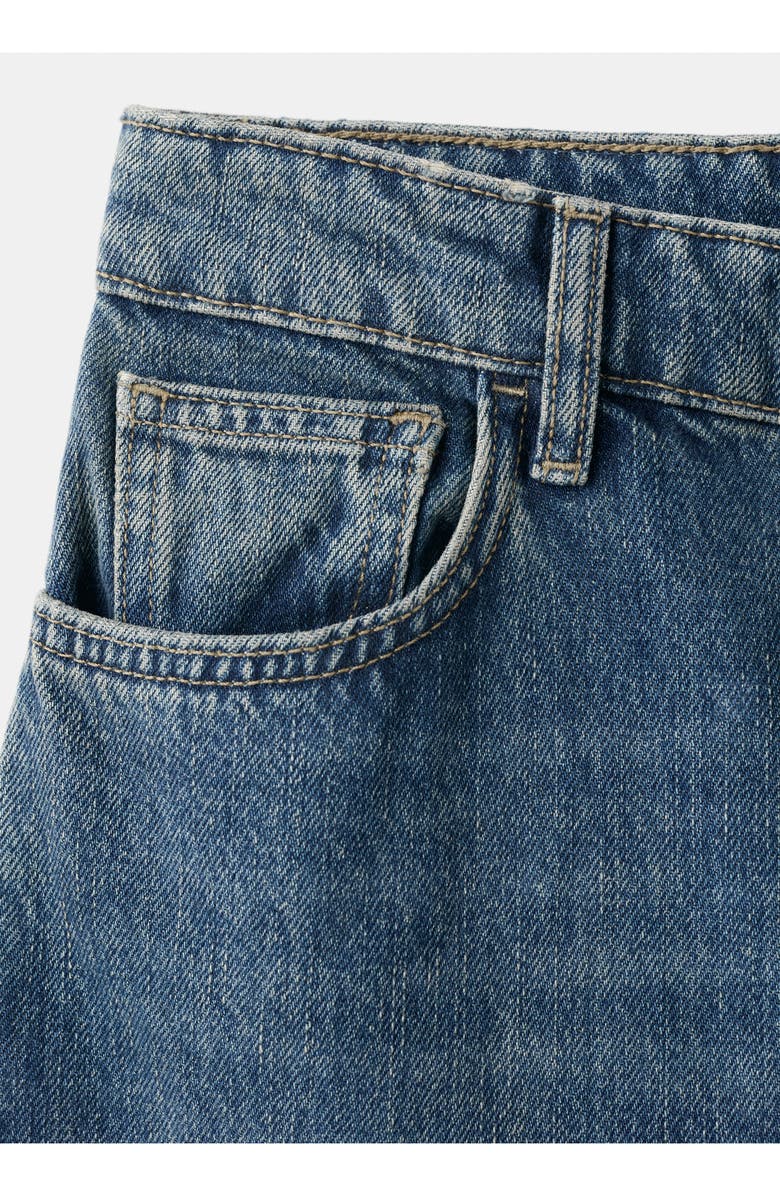 MANGO High Waist Wide Leg Jeans, Alternate, color, Dark Blue