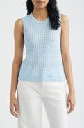 Halogen® Cable Stitch Cotton Sweater Tank