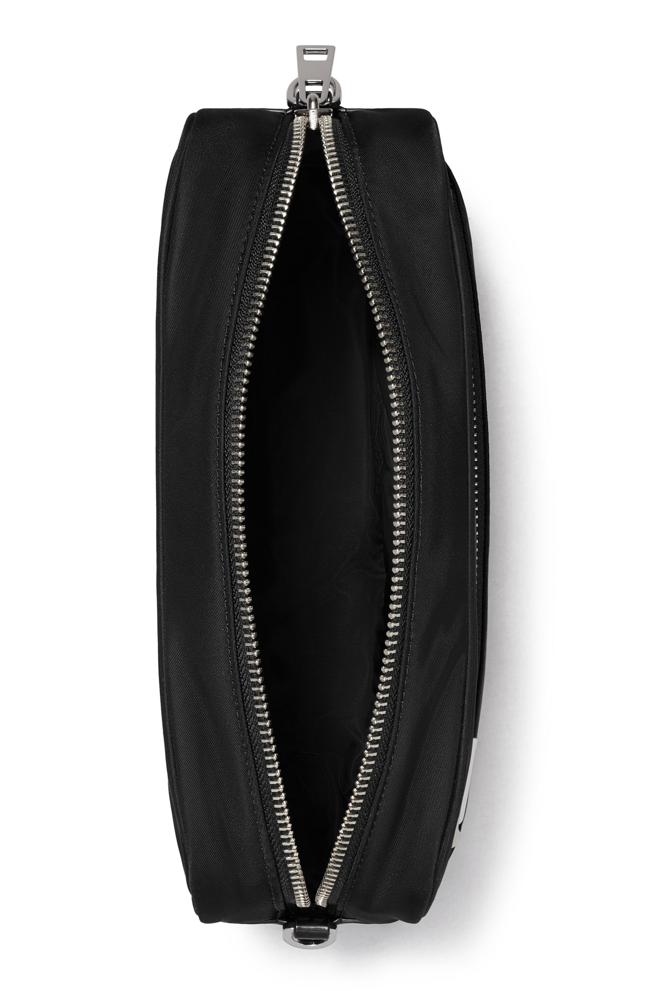 Tory Burch Virgina Nylon Shoulder Bag, Alternate, color, Black