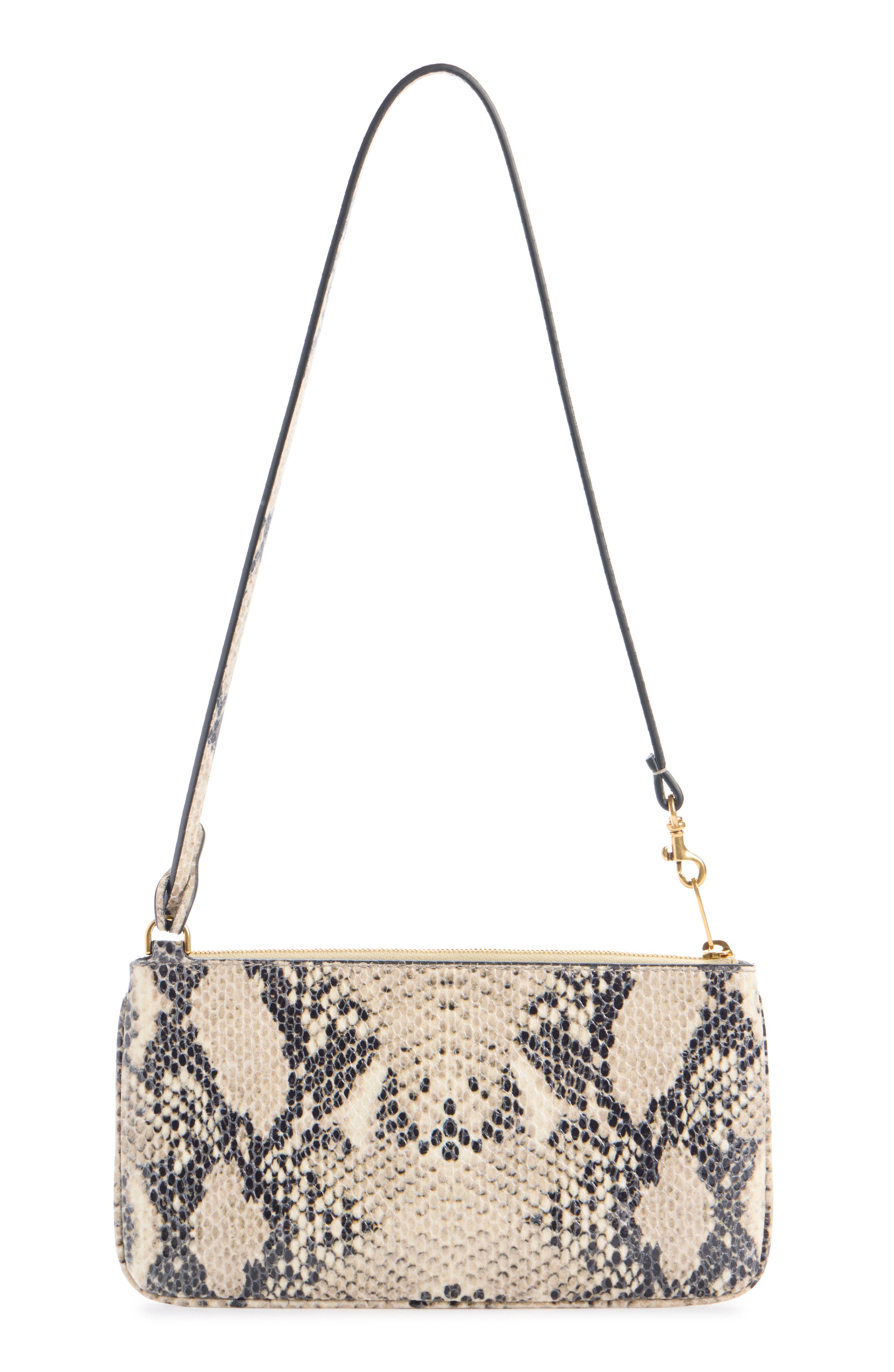 Balenciaga Rodeo Python Print Leather Bag, Alternate, color, 2417 Natural