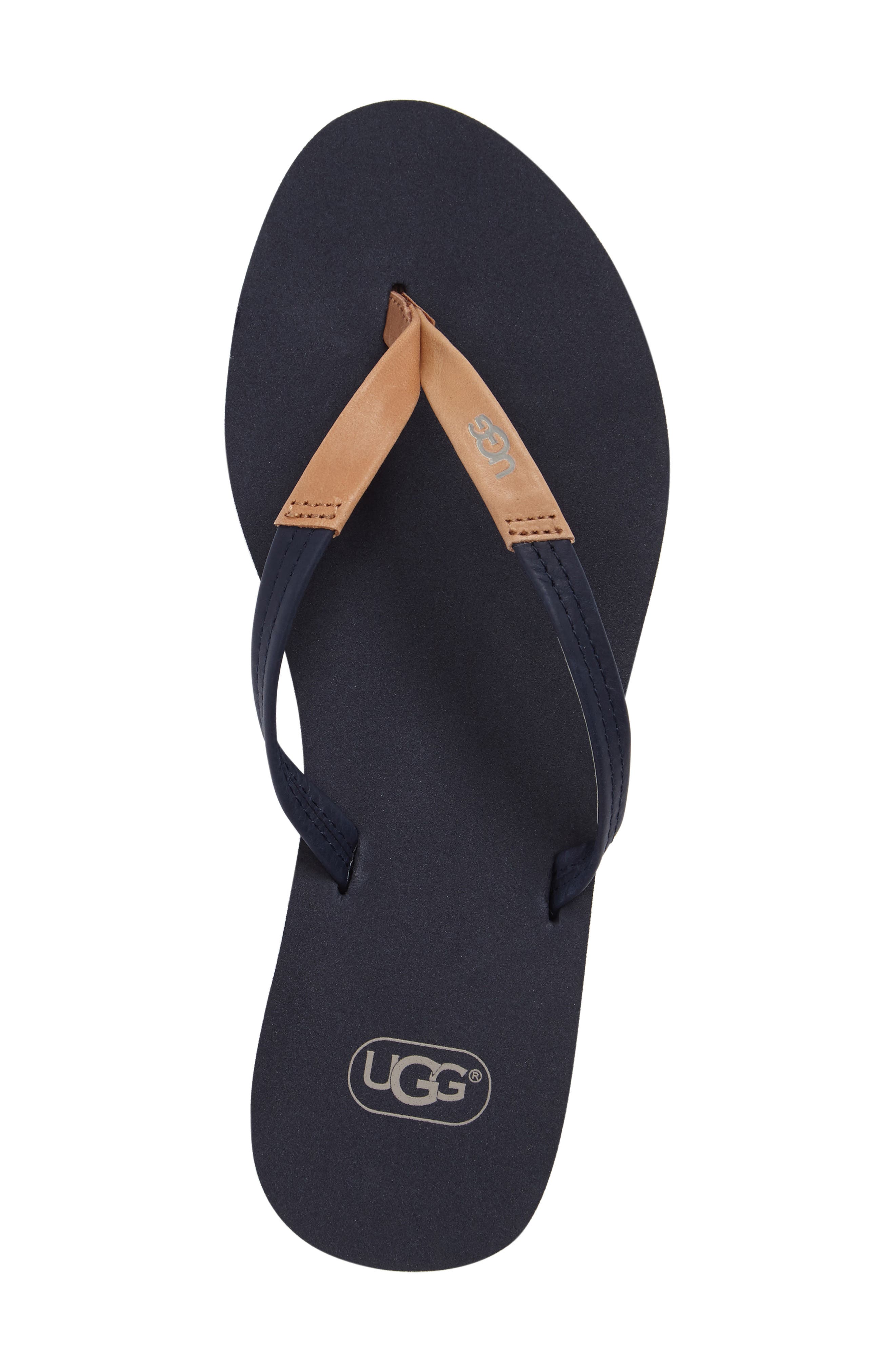 'Magnolia' Flip Flop, Alternate, color, NAVY