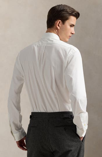 Stretch Cotton Poplin Button-Down Shirt