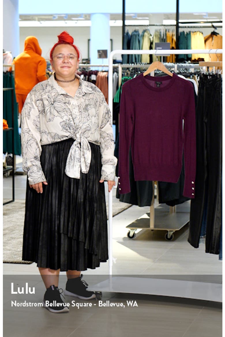 Button Cuff Cotton Blend Sweater video