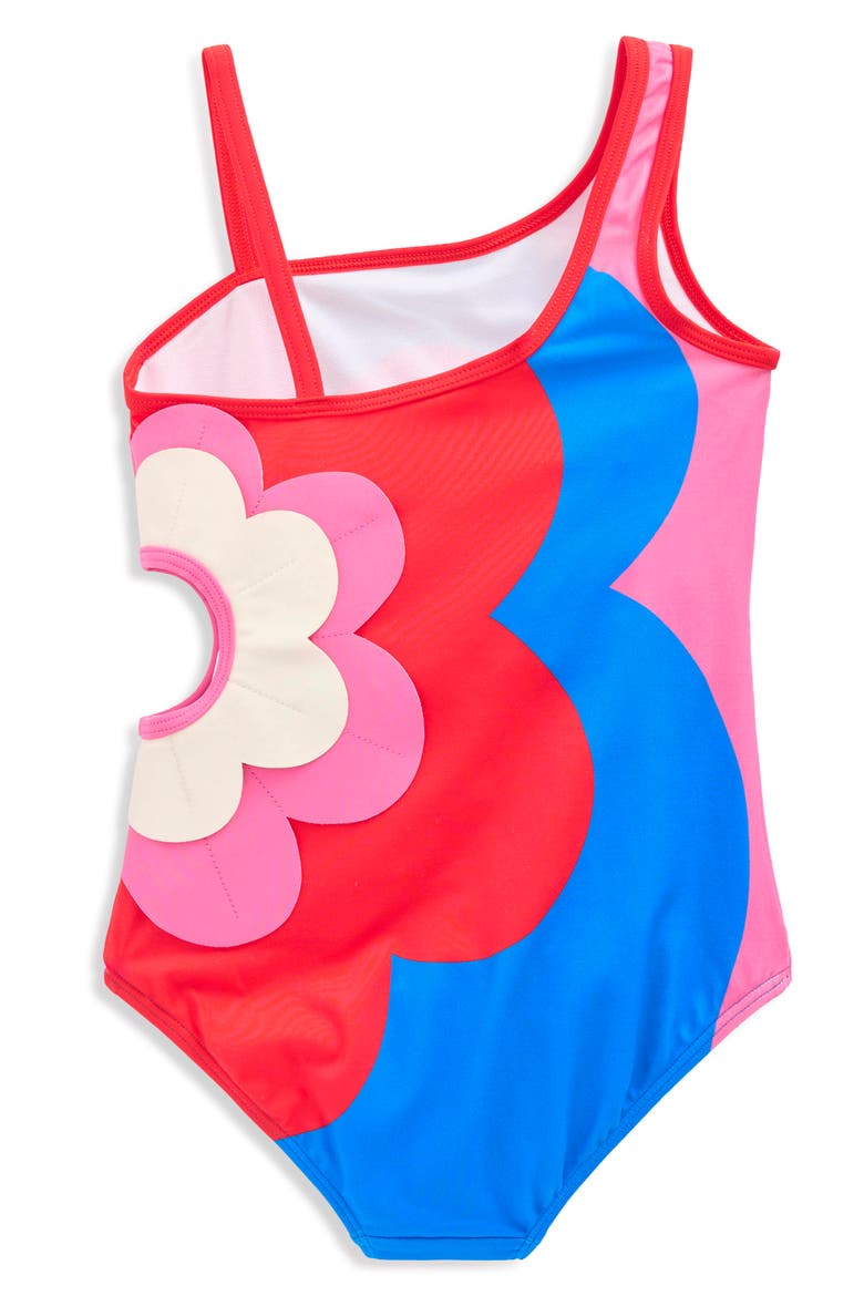 Kids' Flower Appliqué One-Piece Swimsuit, Alternate, color, CUT OUT FLOWER