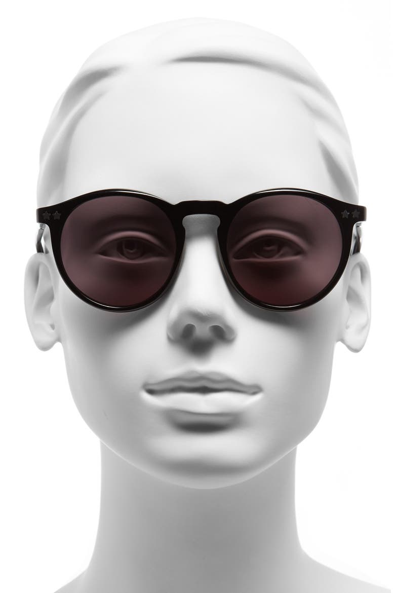 'Steff' 50mm Sunglasses, Alternate, color, BLACK