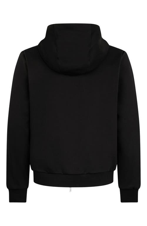 Moose Knuckles Garnier Air Down Hybrid Hooded Jacket In Black/black