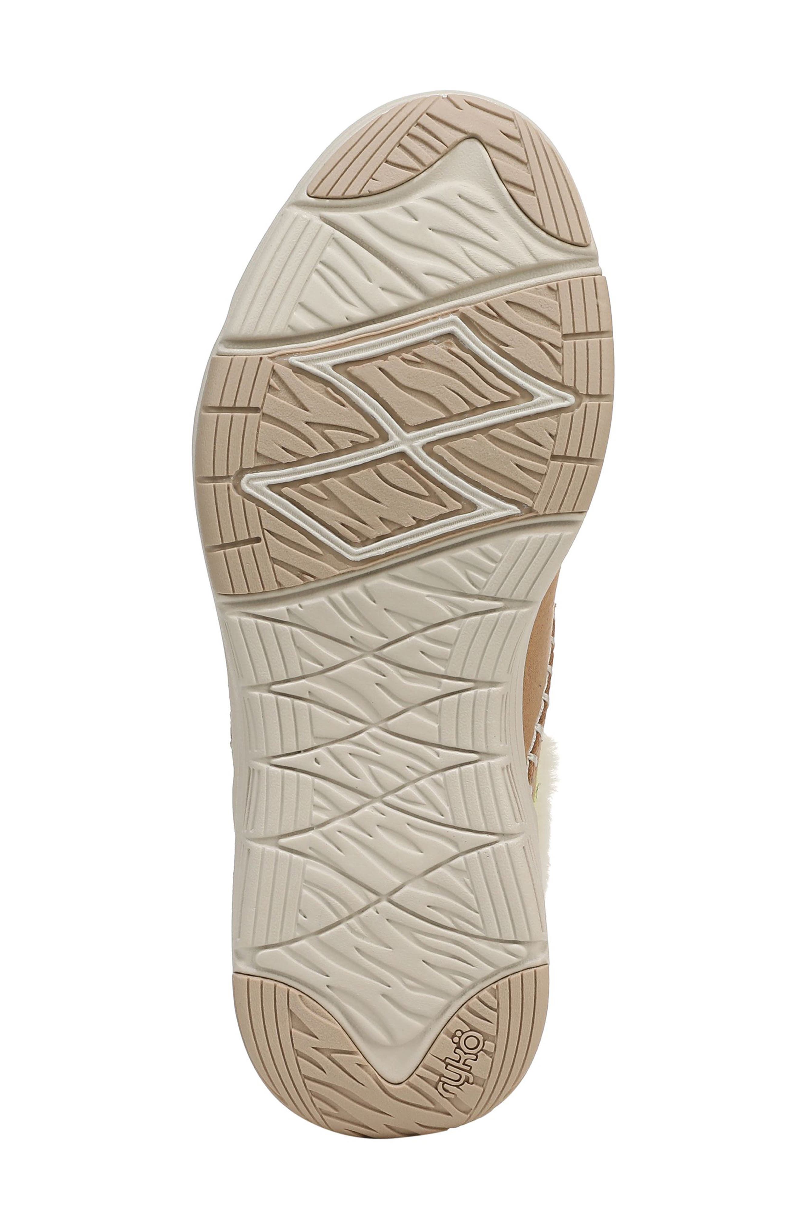 Rykä Arrow Faux Fur Trim Mule, Alternate, color, Honey Brown