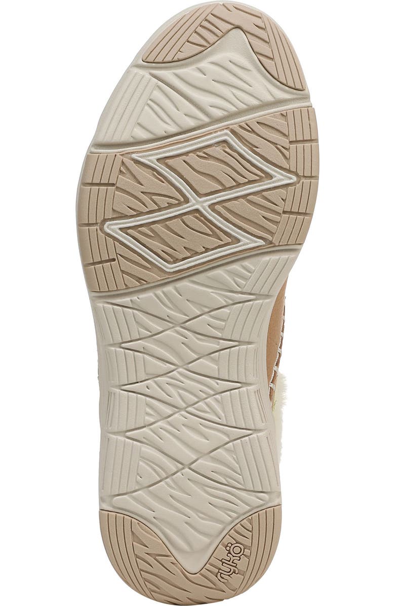 Rykä Arrow Faux Fur Trim Mule, Alternate, color, Honey Brown