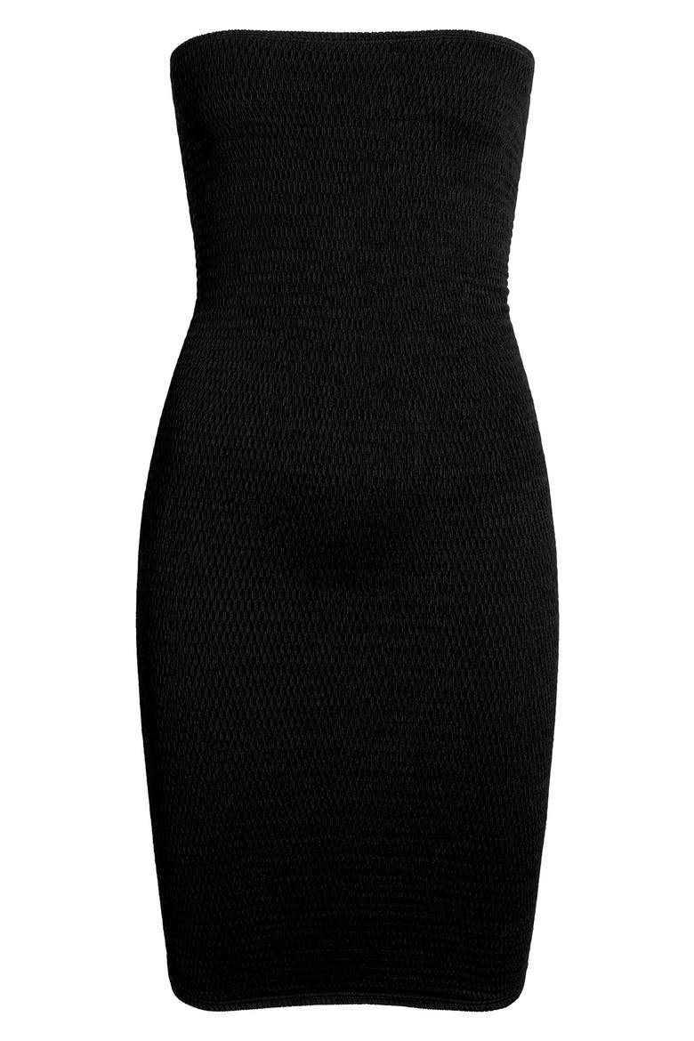 Tube Knit Skirt Dress, Alternate, color, BLACK