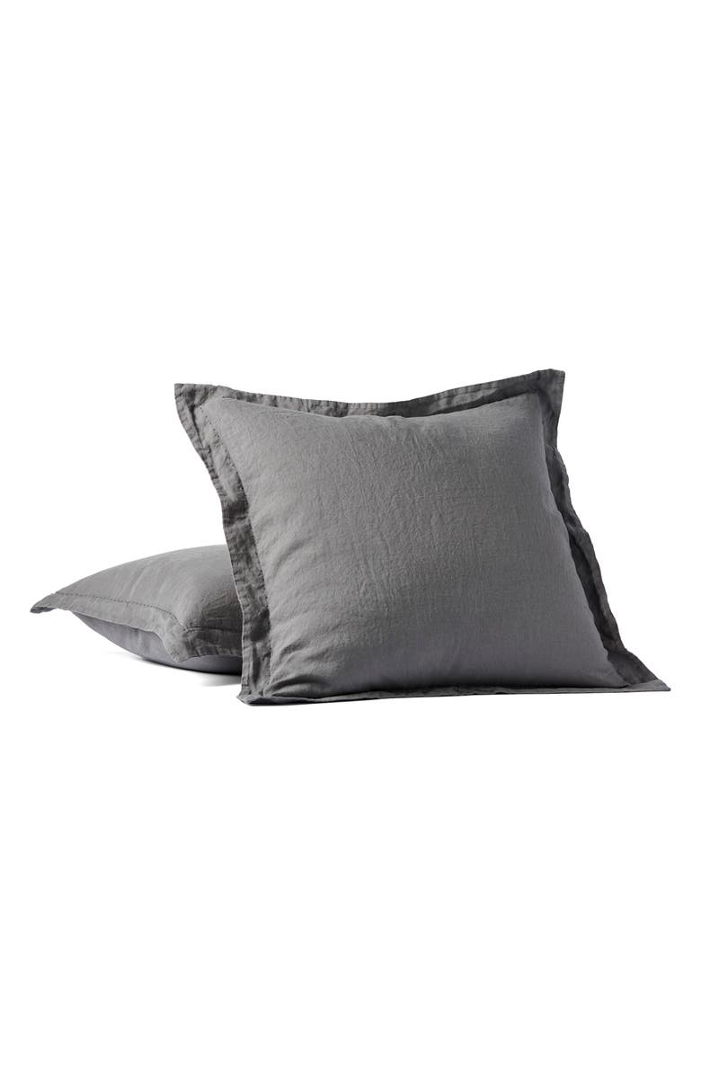 Coyuchi Relaxed Organic Linen Sham, Main, color, Slate