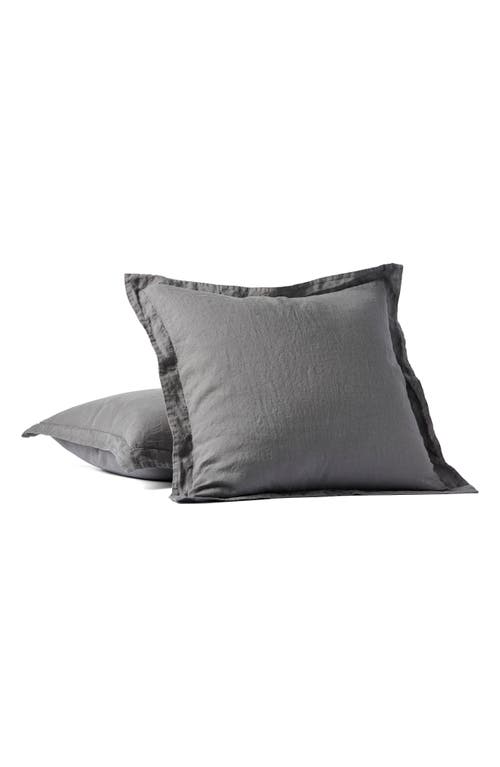 Coyuchi Relaxed Organic Linen Sham In Slate