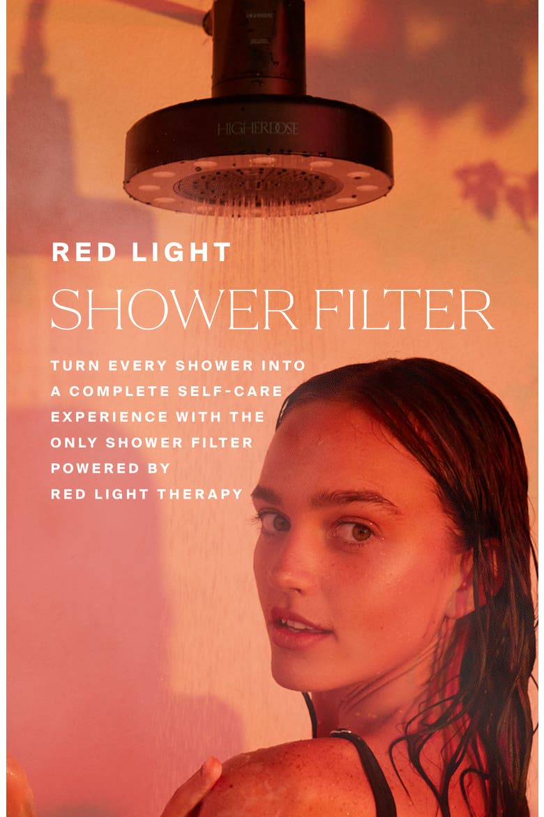 Red Light Shower Filter, Alternate, color, BLACK