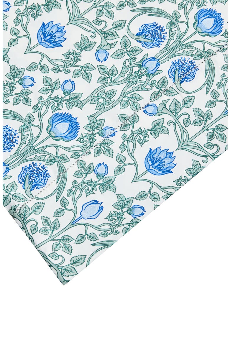 Floral 400 Thread Count Cotton Sheet Set, Alternate, color, BLUE