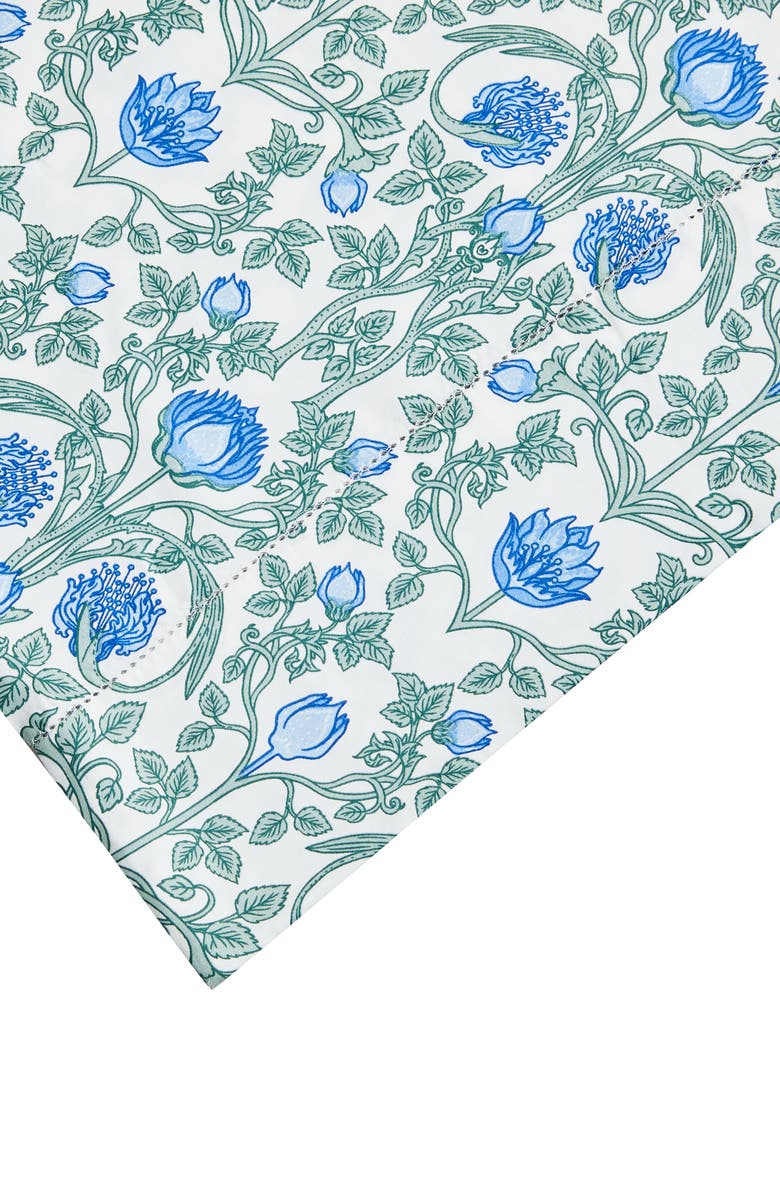 MELANGE HOME Floral 400 Thread Count Cotton Sheet Set, Alternate, color, Blue