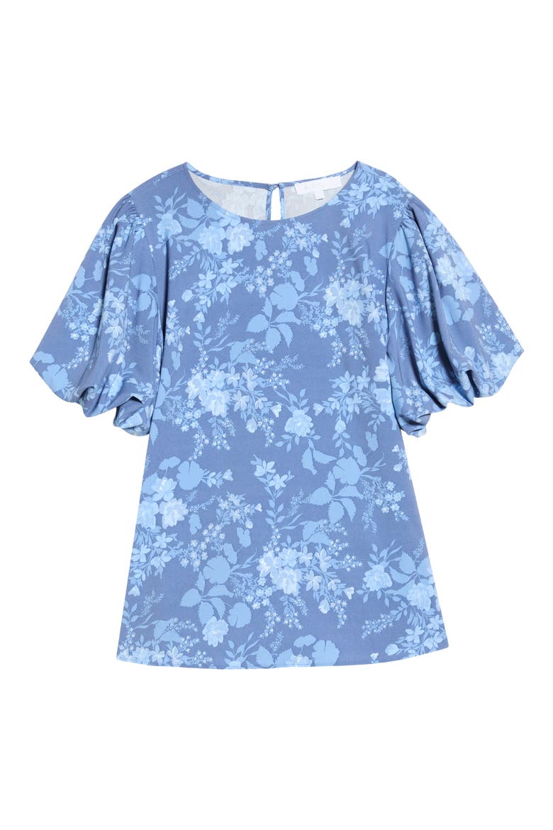 Borage Puff Sleeve Top, Alternate, color, TONAL-BLUE-MULTI