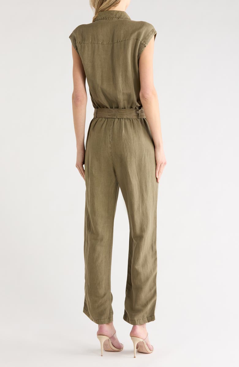 Young, Fabulous & Broke Cuba Belted Linen Blend Jumpsuit, Alternate, color, Uniform Pigment